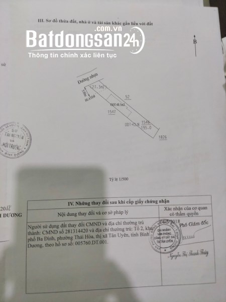 Chính Chủ Cần Bán Căn Nhà Vị Trí Đẹp Tại Phường Thái Hòa, Thị Xã Tân