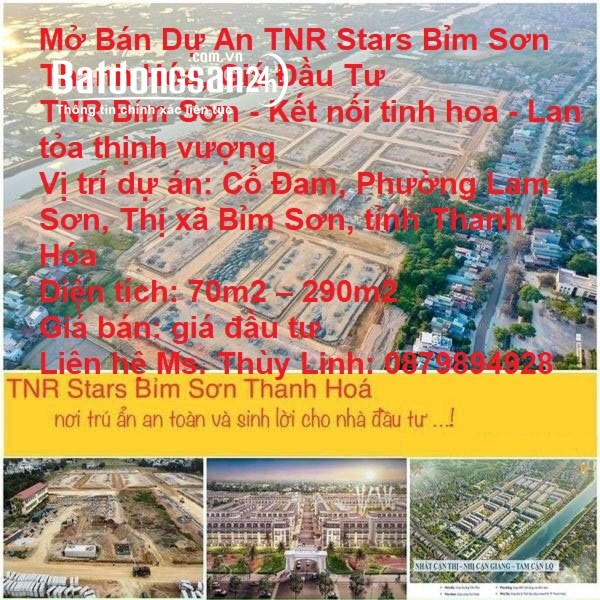 Mở Bán Dự An TNR Stars Bỉm Sơn Thanh Hóa, Giá Đầu Tư