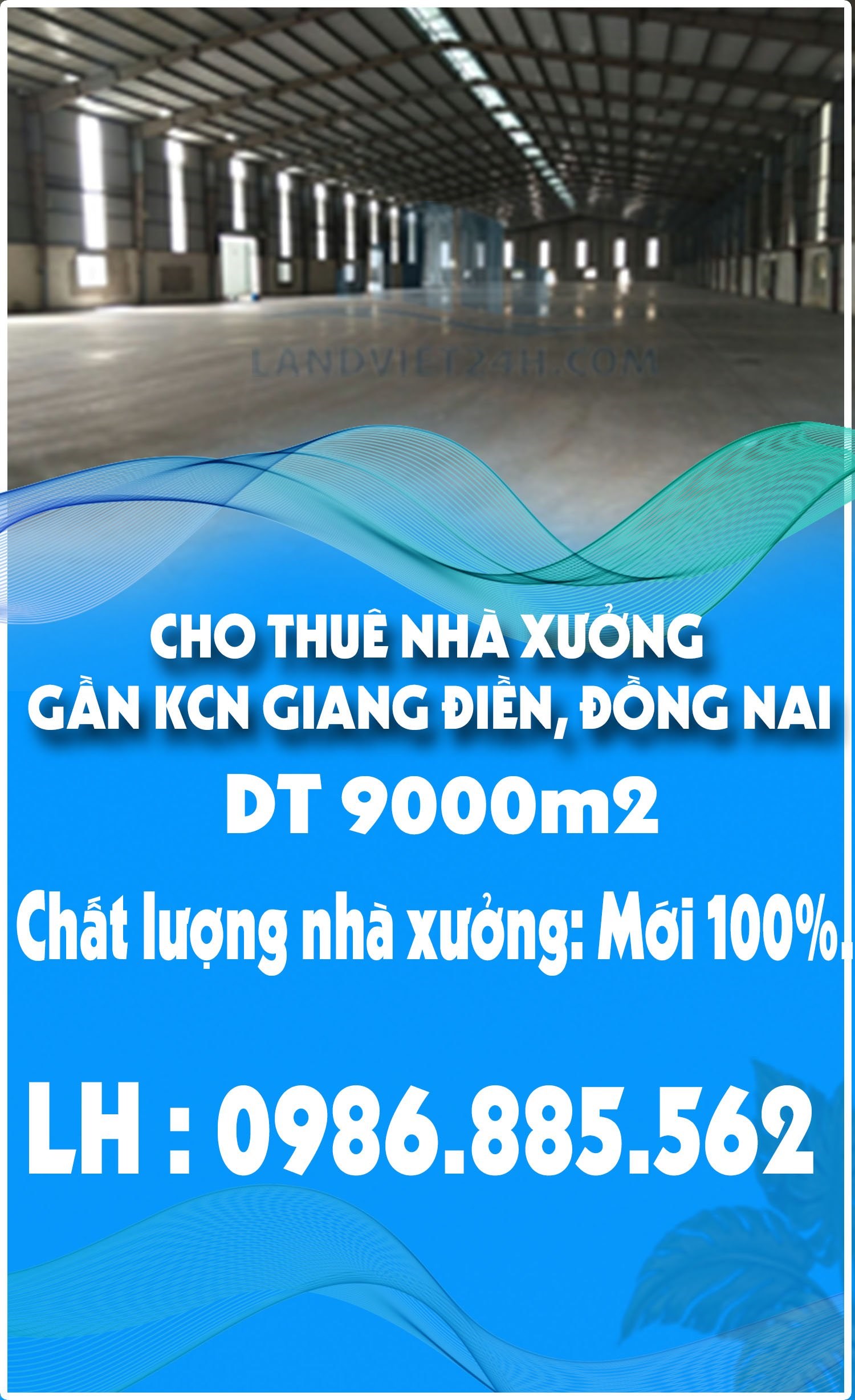 CHÍNH CHỦ CẦN CHO THUÊ NHÀ XƯỞNG GẦN KCN GIANG ĐIỀN, ĐỒNG NAI.