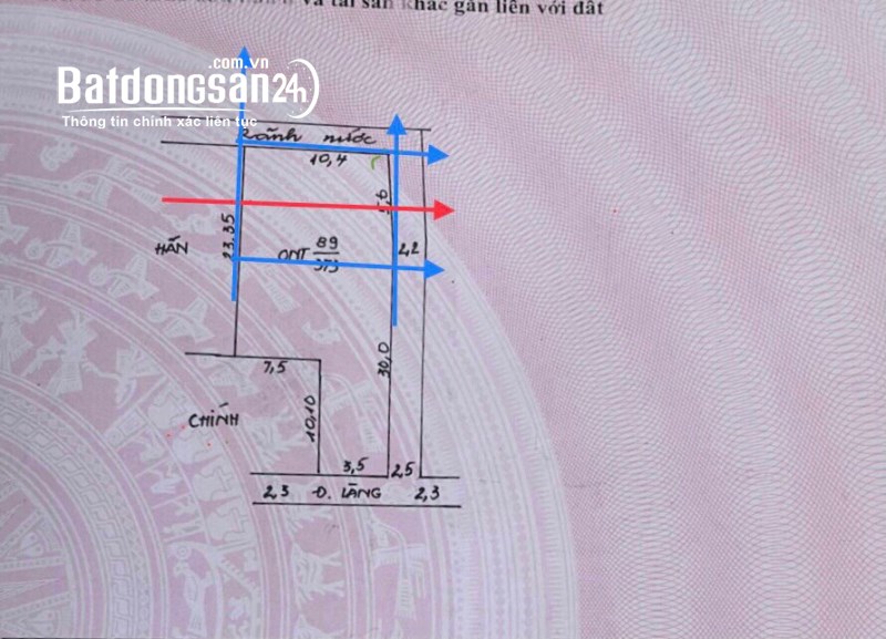 Chính chủ cần bán mảnh đất 90m thuộc phụng châu chương Mỹ Hà Nội(giá