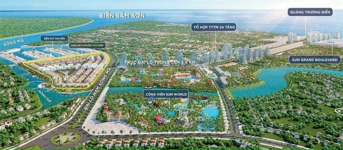 Biệt thự kề sông, cận biển đẹp nhất Sun Group tại Sầm Sơn, chỉ từ 1,3