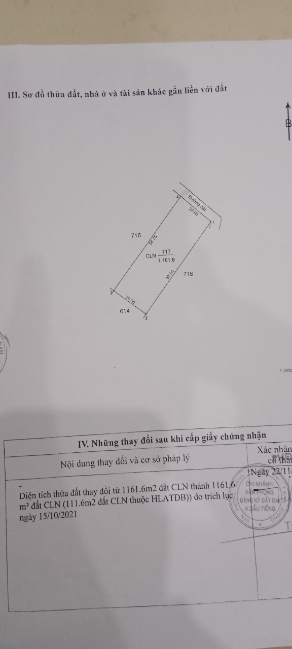 Bán đất  Định Thàng, Dầu Tiếng , Bình Dương