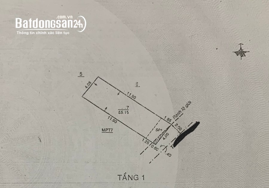 HXH 5m thông, Huỳnh Văn Nghệ, Cống Lở, 55m2, nở hậu, 4.2 tỷ