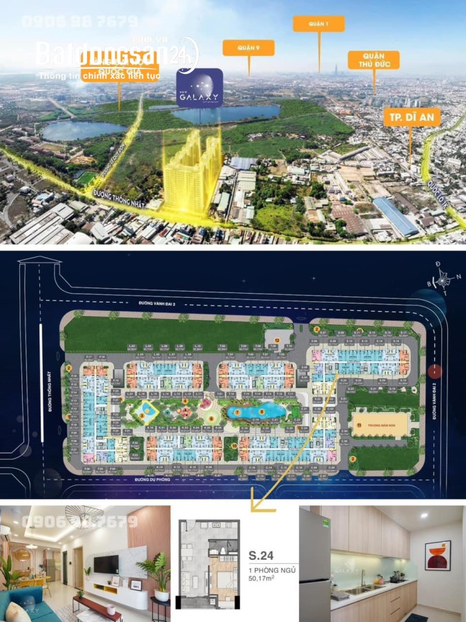 Bán căn hộ thông minh New Galaxy liền kề làng Đại Học Thủ Đức, giá 1.8 tỷ/căn