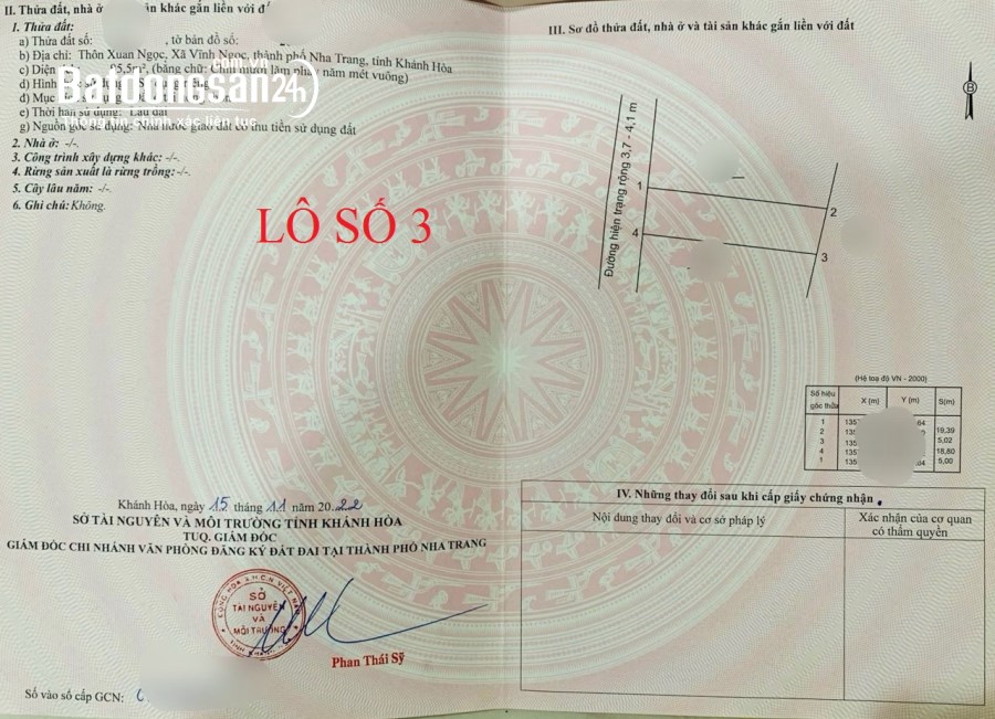 (VN78) BÁN ĐẤT HẺM OTO THÔN XUÂN NGỌC - VĨNH NGỌC