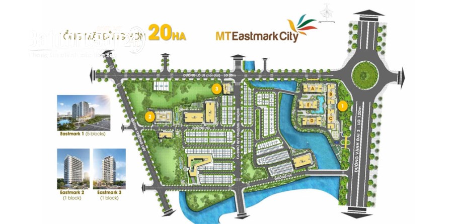Sở hữu ngay SHOPHOUSE MT Eastmark City giá siêu tốt mặt tiền đường VĐ3 CK 8%