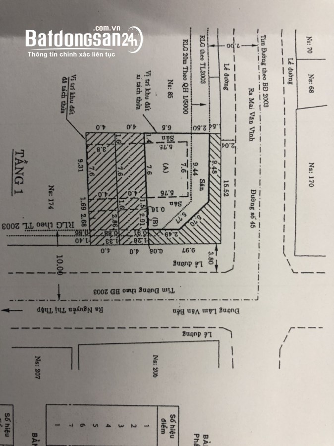 Nhà cấp 4 DT 10x16m góc 2MT đường 45 và  Lâm Văn Bền, P Tân Quy, Q7.