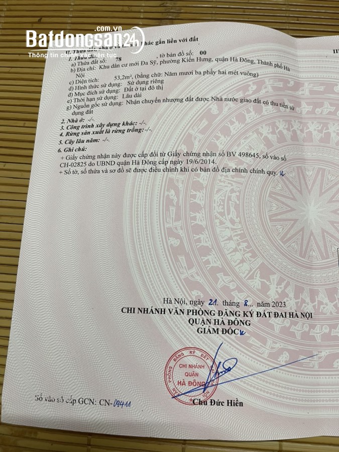 Giá đầu tư. Nhỉnh 5 tỷ sở hữu ngay 53m2 đất KĐT Kiến Hưng