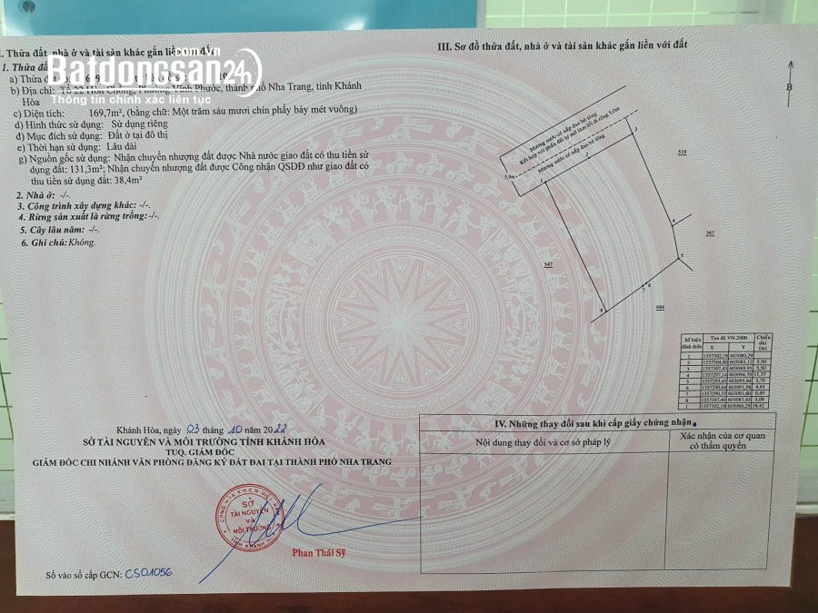Bán đất Đường Đoàn Trần Nghiệp, Phường Vĩnh Phước, TP Nha Trang