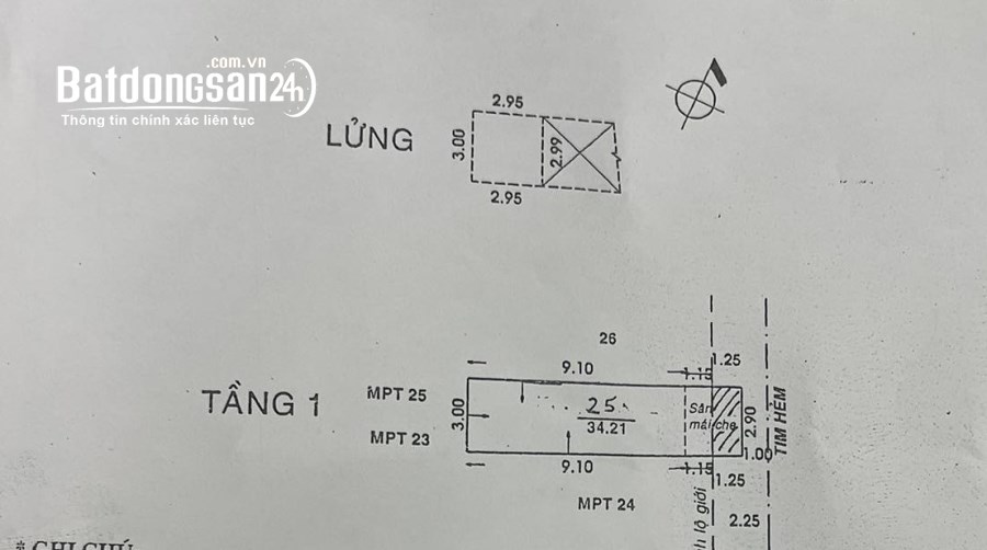 Bán nhà 35m2 Hoàng Bật Đạt, Tân Bình, 2 tỷ 9, nở hậu, hoàn công đủ