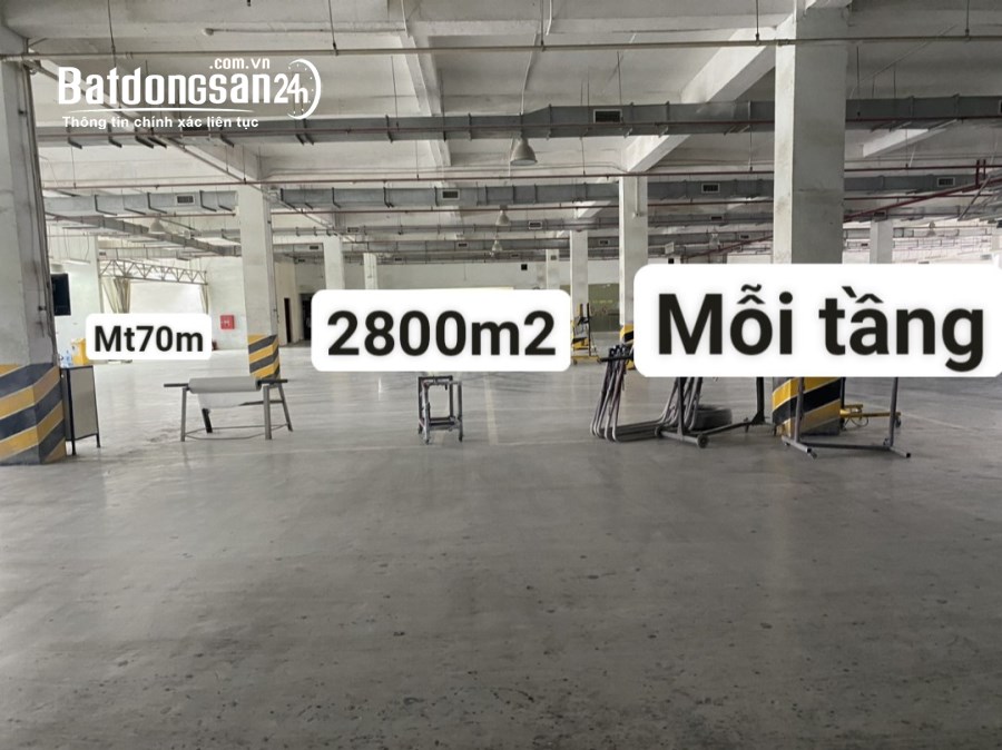 Mặt bằng tòa TMDV mới đường Nguyễn Văn Linh mỗi tầng 2800m. Thuê các mô hình lớn
