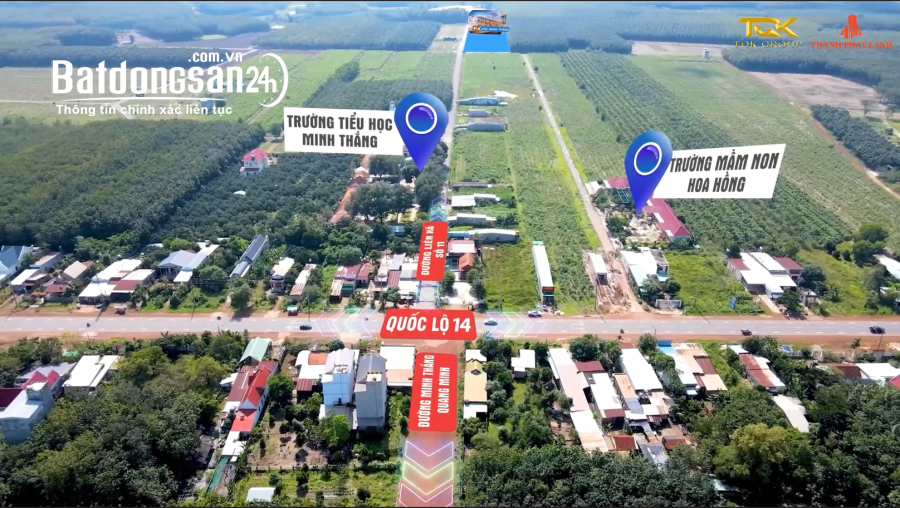 Bán đất nền phân lô Đường Quốc lộ 14, Xã Minh Thắng, Huyện Chơn Thành