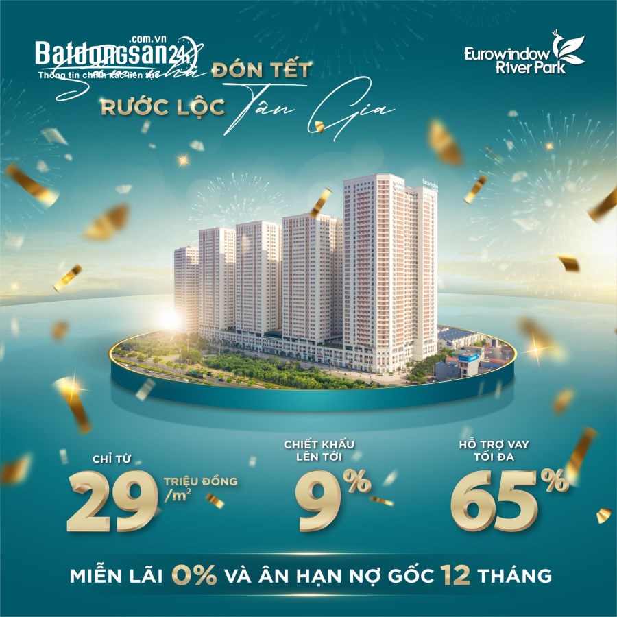 Còn 30 căn cuối cùng dự án Eurowindow River Park - giá bình dân duy nhất tại Hà Nội