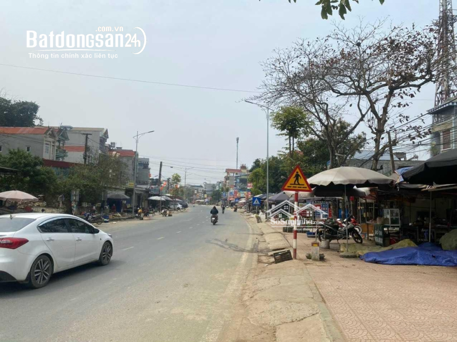 Lô đất 2 mặt tiền mặt đường Quốc lộ 6 TP Hòa Bình 100% thổ cư