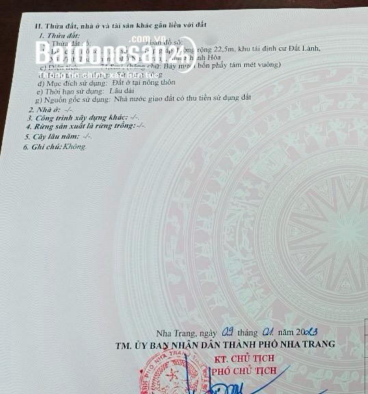 (VTA26) BÁN ĐẤT MẶT TIỀN PHONG CHÂU TĐC ĐẤT LÀNH VĨNH THÁI. NHA TRANG