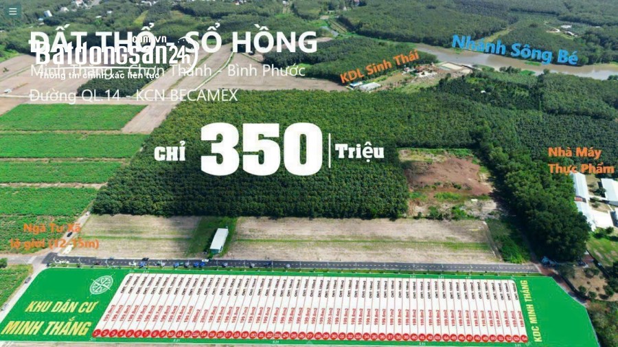 Bán đất nền phân lô Đường Quốc lộ 14, Xã Minh Thắng, Huyện Chơn Thành