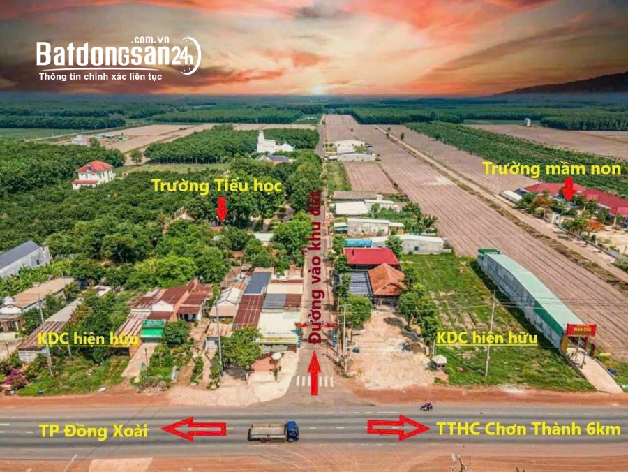 Bán đất nền phân lô Đường Quốc lộ 14, Xã Minh Thắng, Huyện Chơn Thành