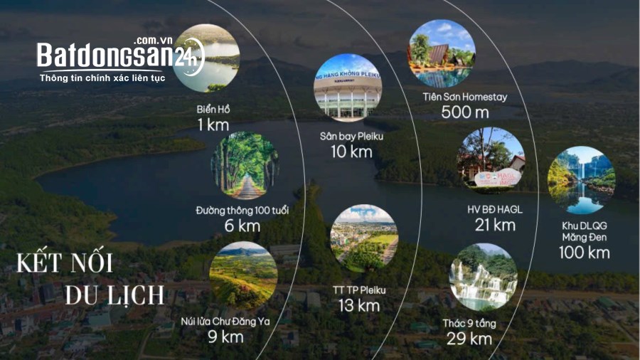 Đất thổ cư TPPleiku view Biển Hồ chỉ 800 tiệu