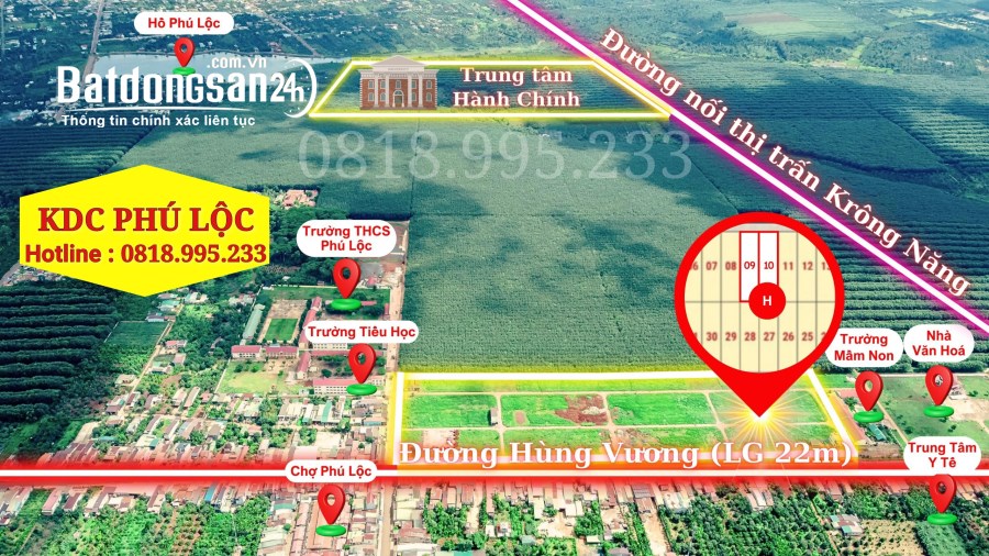 Cạnh Chợ Phú Lộc - Đăk Lăk Bán Cặp Biệt Thự Đẳng Cấp 264m2 Với Giá Chỉ Từ 6xxTR      