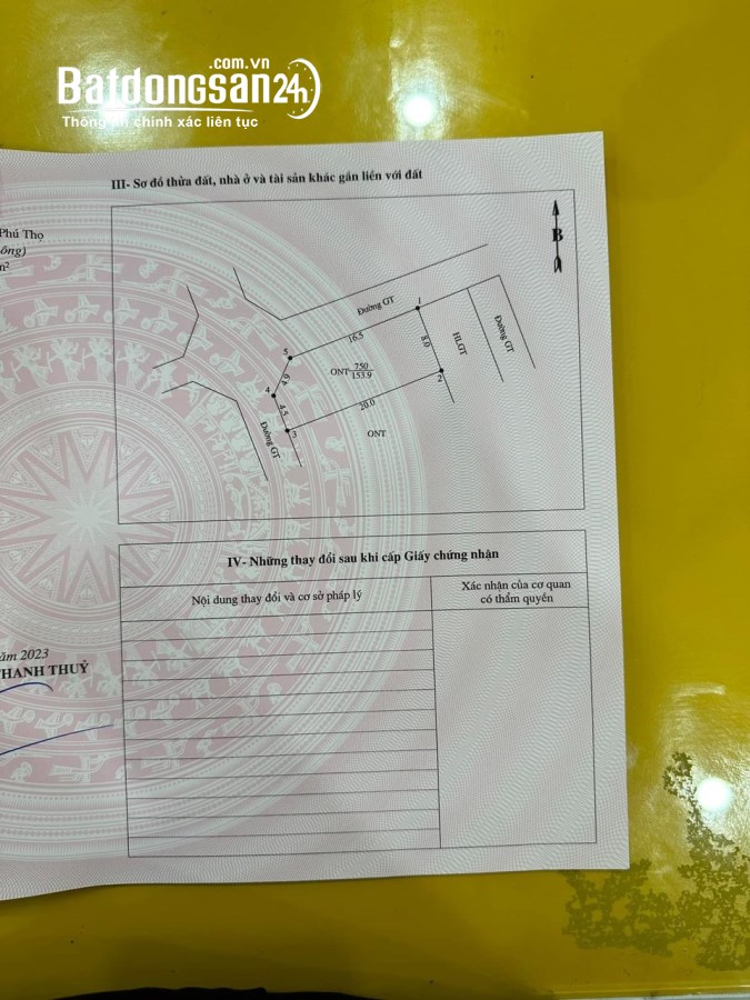 Bán đất Đường Tỉnh Lộ 317, Xã Đồng Luận, Huyện Thanh Thuỷ