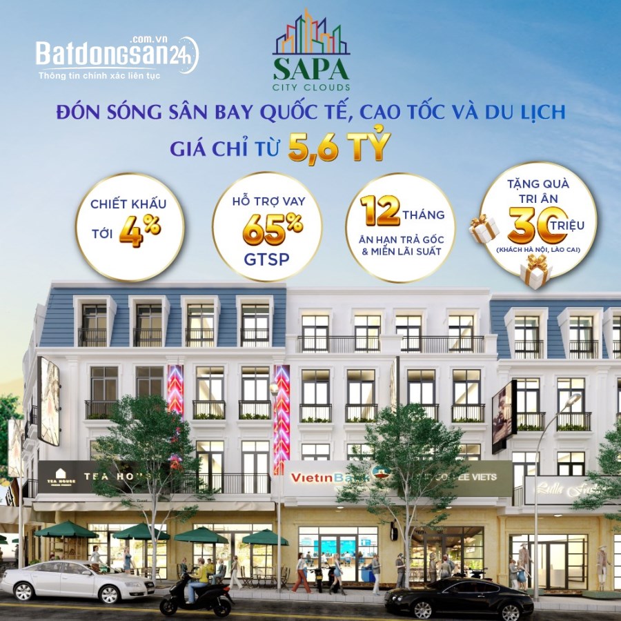 Bán cửa hàng, Shophouse Sapa City Cloud, Đường Điện Biên Phủ, Thị xã Sa Pa