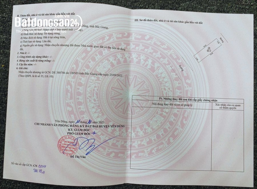 Bán nhanh 10 suất nội bộ đất nền KCN Đức Giang, Huyện Yên Dũng, Bắc Giang