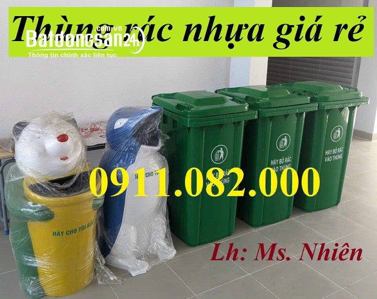  Giá sỉ thùng rác 120l 240l 660l- chuyên thùng rác giá rẻ tiền giang- lh 0911082000