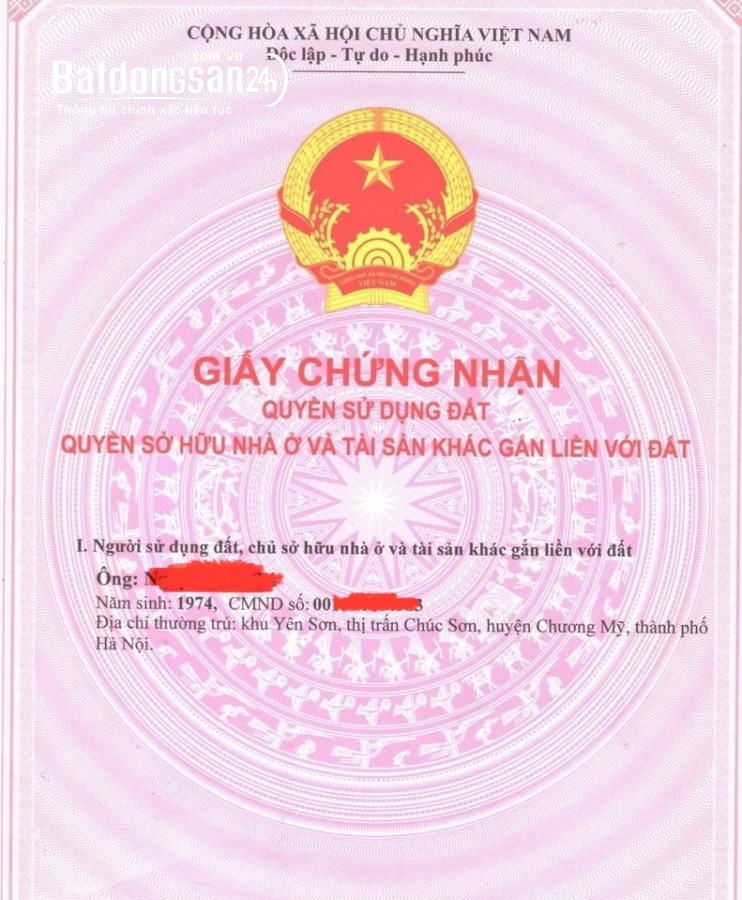 Bán nhà mặt phố Thị trấn Chúc Sơn, Huyện Chương Mỹ