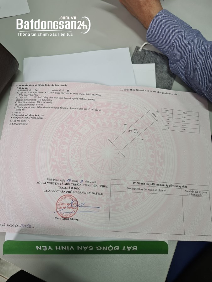 Bán đất Đường Quốc Lộ 2B, Xã Định Trung, Tp Vĩnh Yên