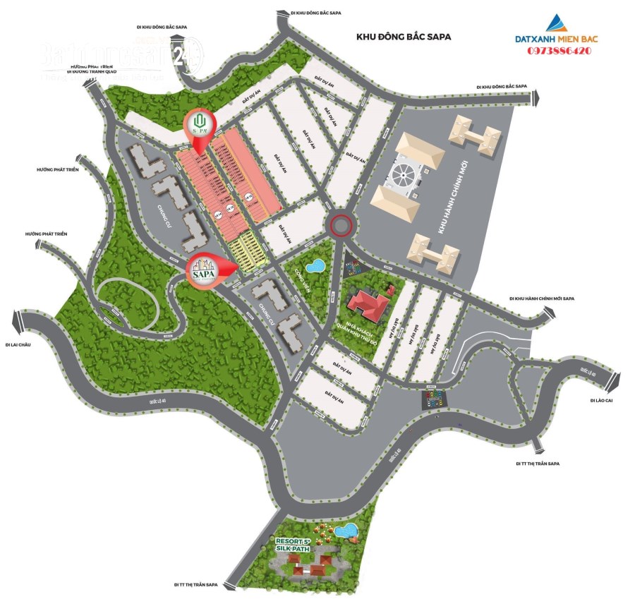 Bán Đất Nền Trung Tâm Hành Chính Sapa Cách Hồ Sapa 700m Đã có sổ lâu dài 