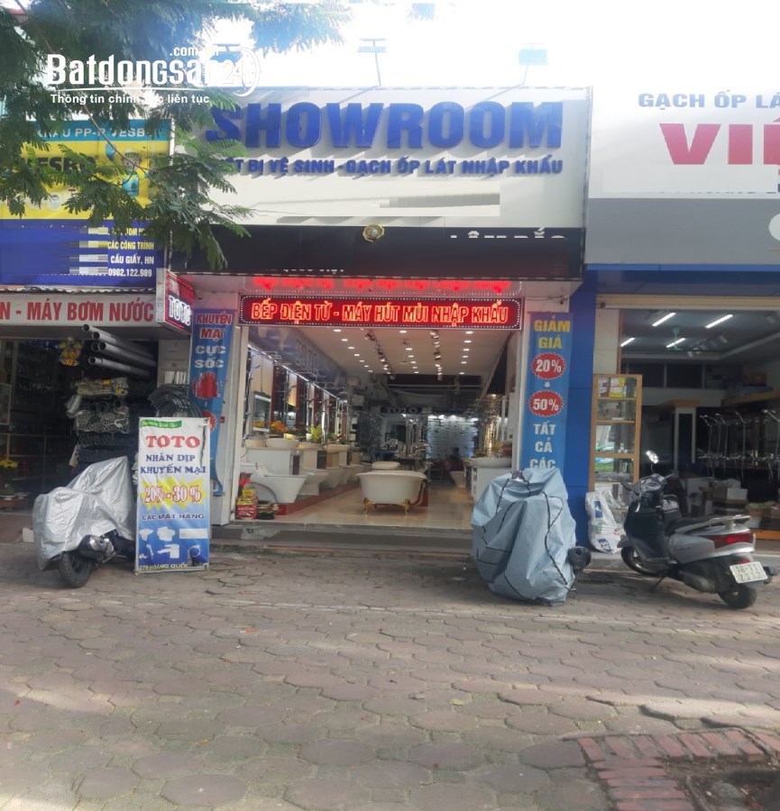 Cửa hàng mặt đường Hoàng Quốc Việt. Dt 110m2 x 1,5 tầng , măt tiền 4m