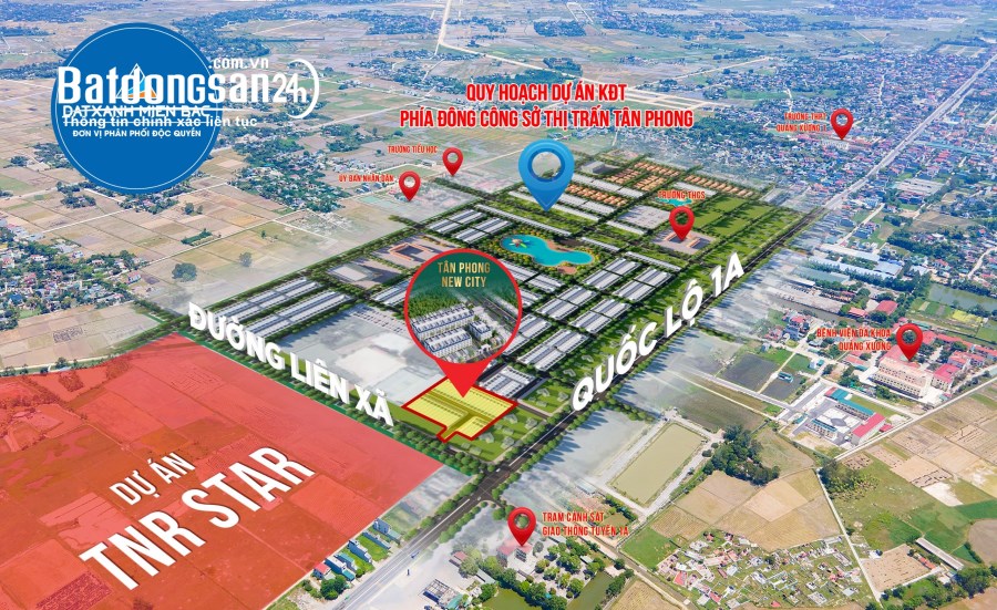Bán đất Đường Quốc Lộ 1A, Thị trấn Tân Phong, Huyện Quảng Xương
