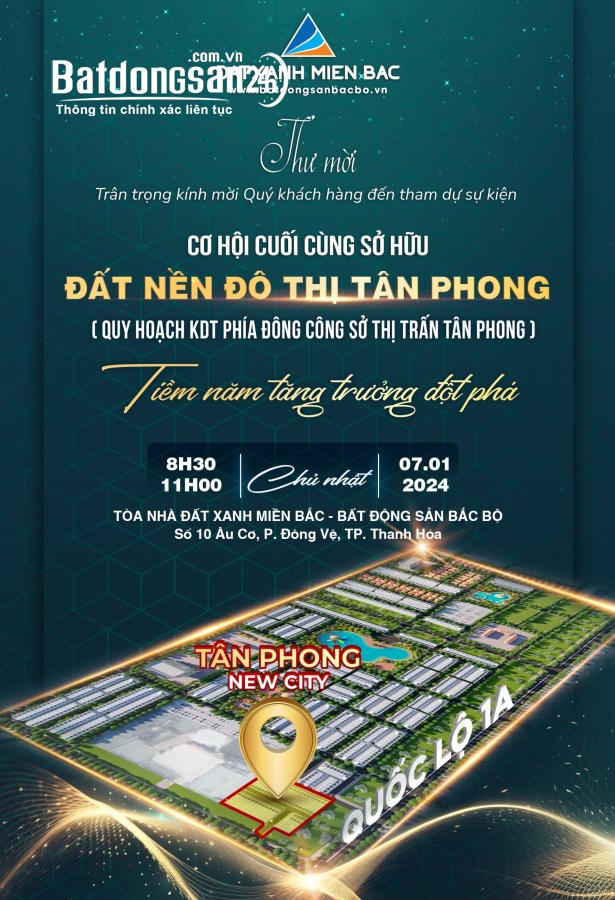 Bán đất Đường Quốc Lộ 1A, Thị trấn Tân Phong, Huyện Quảng Xương