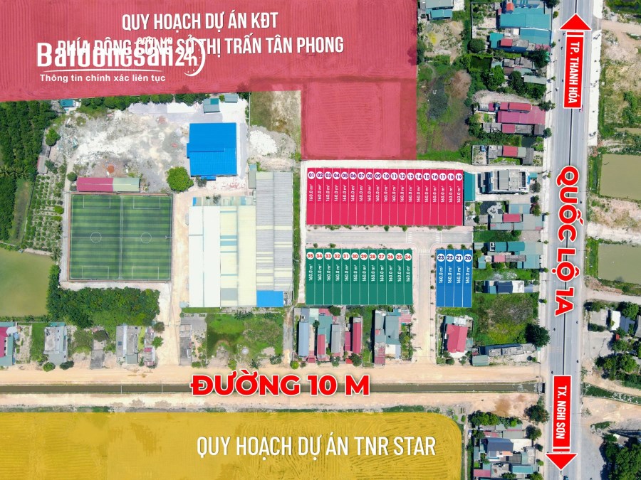 Bán đất Đường Quốc Lộ 1A, Thị trấn Tân Phong, Huyện Quảng Xương
