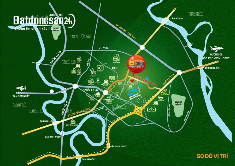 Tập Đoàn Bcons Mở bán Tháp Bcons City mặt tiền đường Thống Nhất và Ql 1K, Giá 42tr/m2