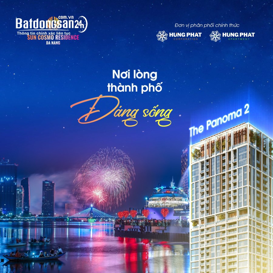 Suất ngoại giao căn góc 2PN trực diện sông Hàn Đà Nẵng - Sun Cosmo Residence 