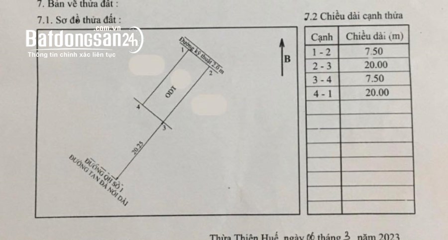 Bán đất mặt phố Đường Tản Đà , Phường Hương Sơ, Thành phố Huế