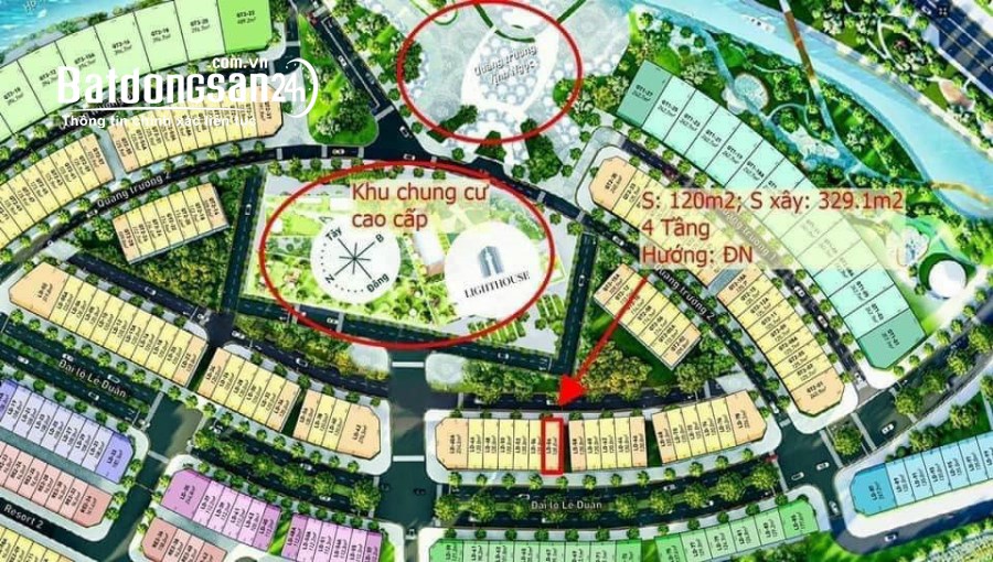  Bán căn xẻ khe 4 tầng trục chính Lê Duẩn, Ecopark, TPHD, 120m2, mt 6m, KD sầm uất, g