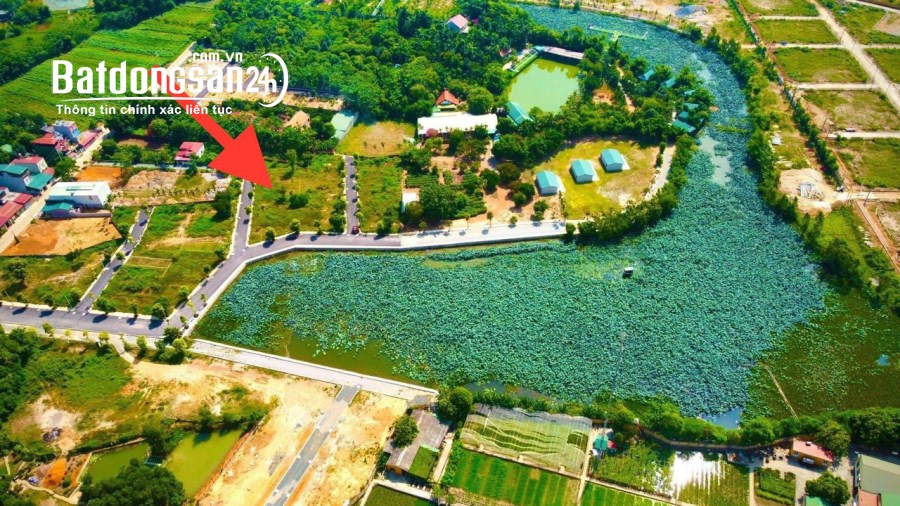 lô rẻ nhất các khu Tái Định Cư 24tr/m2 110m mặt tiền 6m Đông Nam mặt hồ