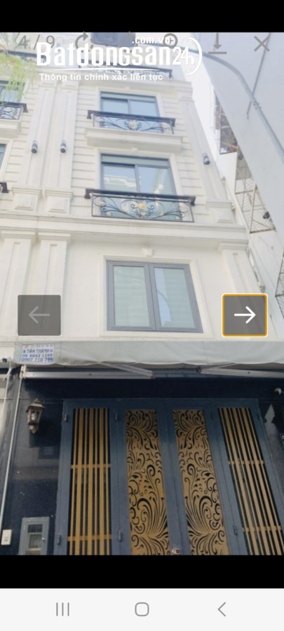 Nhà hẻm xe hơi , 45m2 , 5 lầu , Bình Thạnh , giá 7.5 tỷ .