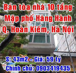 Bán nhà mặt phố Đường Hàng Hành, Phường Hàng Trống, Quận Hoàn Kiếm