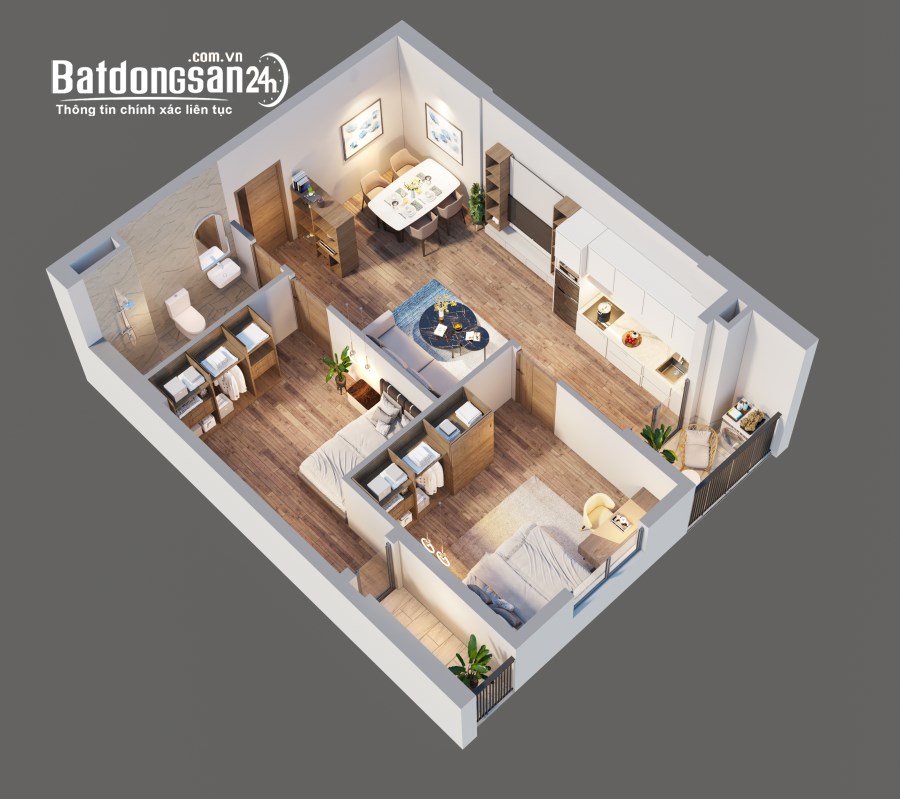 Chính chủ bán căn 2 ngủ CT1 tại chung cư Evergreen, Bắc Giang 