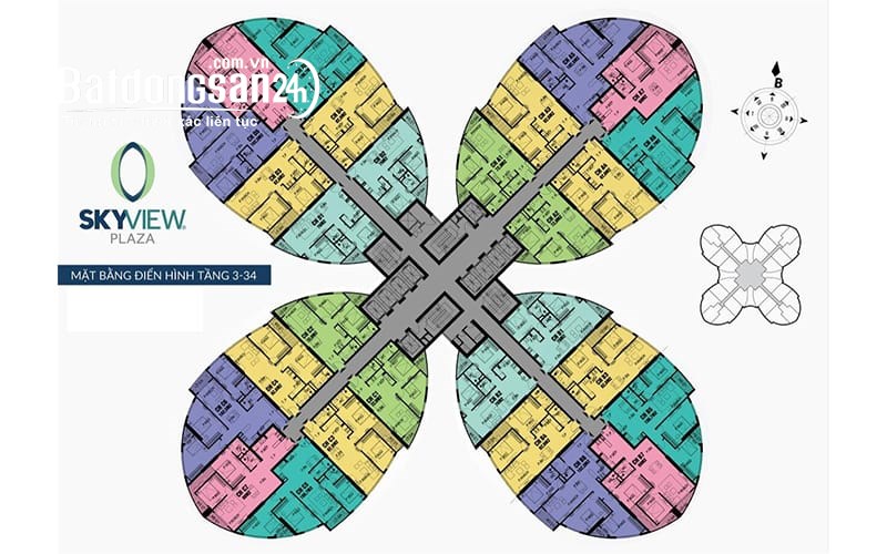 Mở bán dự án chung cư skyview plaza 360 giải phóng (toà cánh hoa)