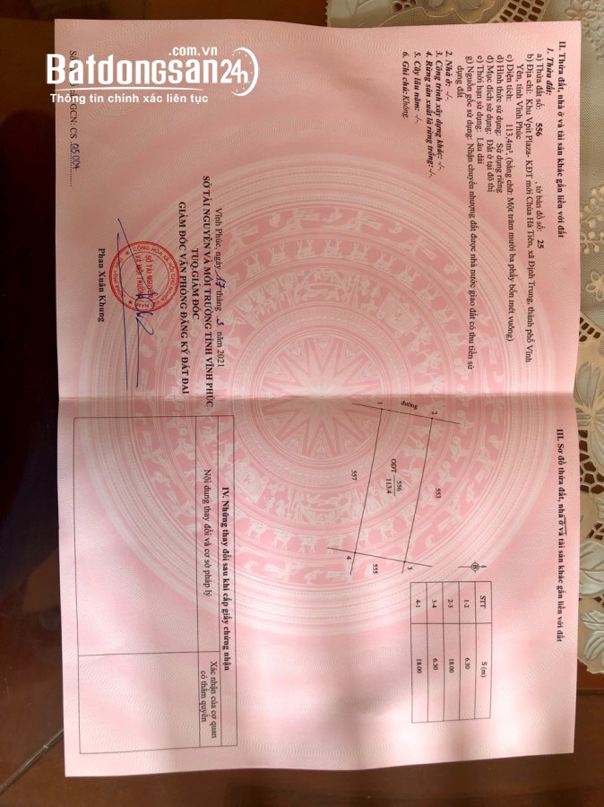 Bán đất Đường Quốc Lộ 2B, Xã Định Trung, Tp Vĩnh Yên