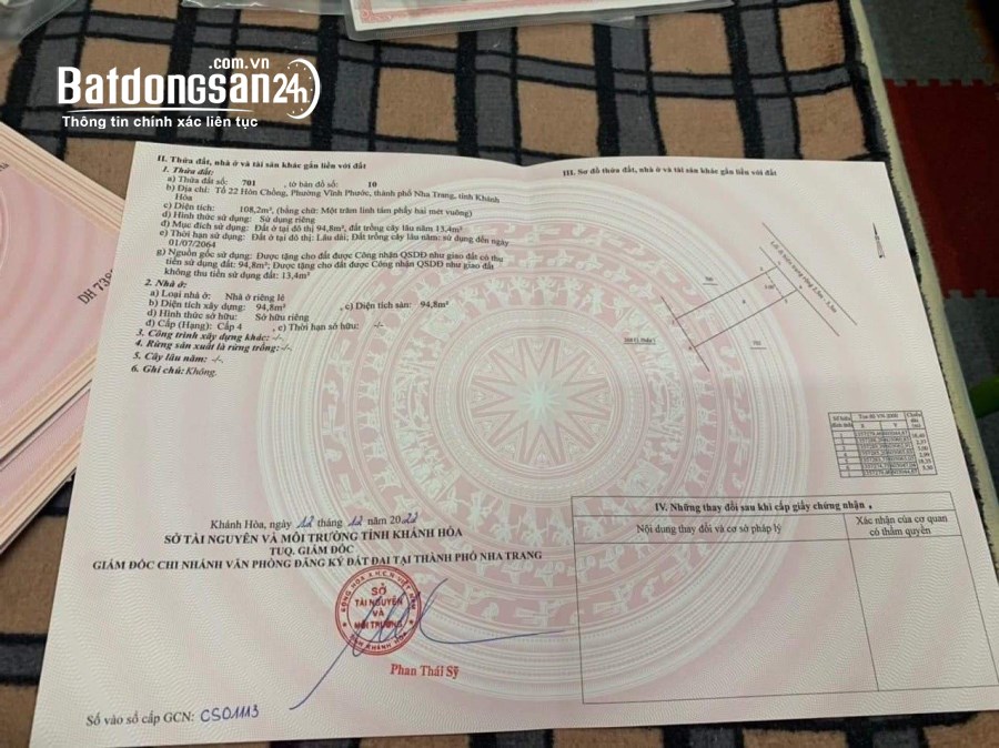 Bán đất Đường Đoàn Trần Nghiệp, Phường Vĩnh Phước, TP Nha Trang