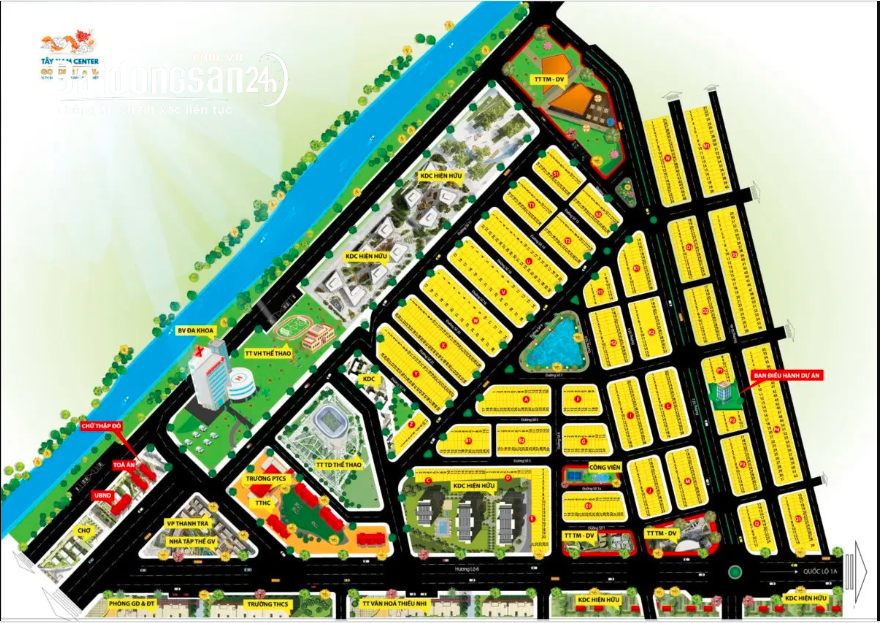 Bán đất nền phân lô Tây Nam Center Golden Land, Đường ĐT 818, Huyện Thủ Thừa