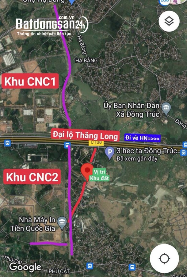 Bán đất Đường Đại lộ Thăng Long,Khu Công Nghệ Cao , Gần Đại Học FPT