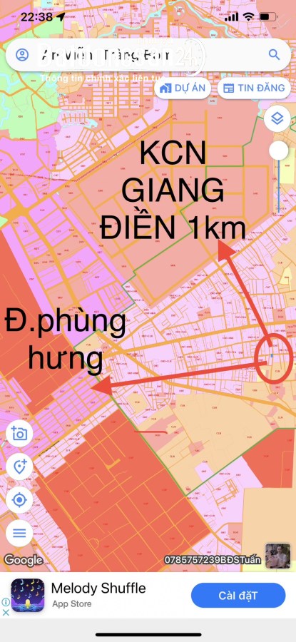 Bán đất Đường Phùng Hưng, Xã An Viễn, Huyện Trảng Bom