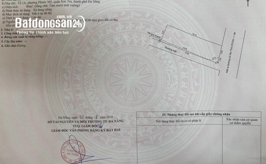 Bán đất Đường Phước Trường 15, Phường Mân Thái, Quận Sơn Trà