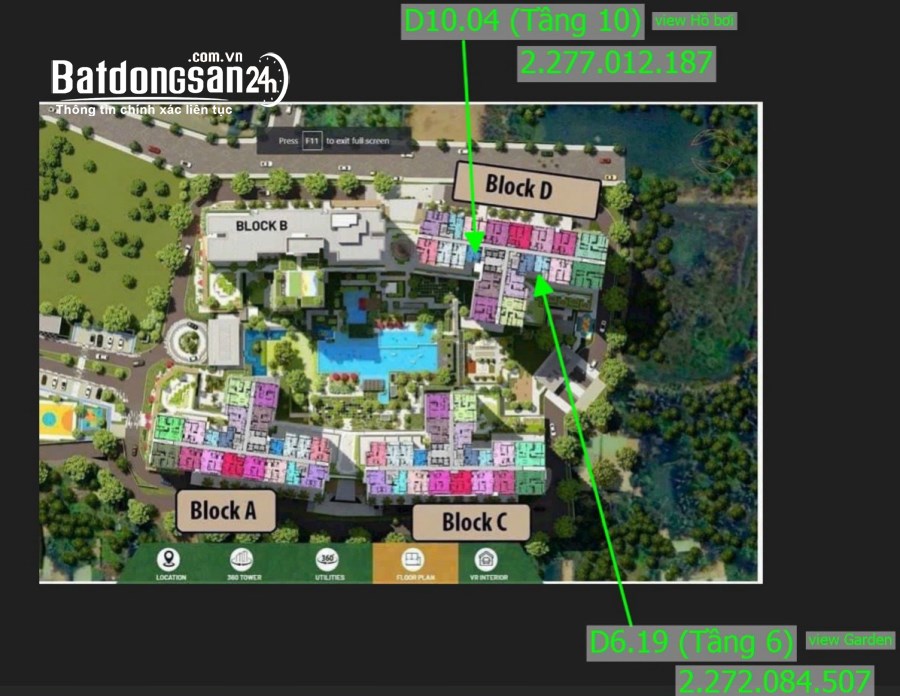 Hàng chủ đầu tư anh chị  chọn căn nào ạ? tầng 6 view Garden tầng 10 view Hồ bơi 